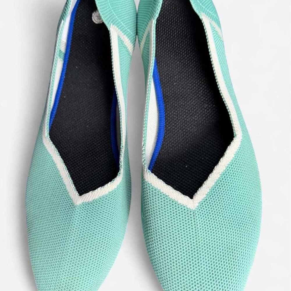 Mint Green Knit Ballet Flats